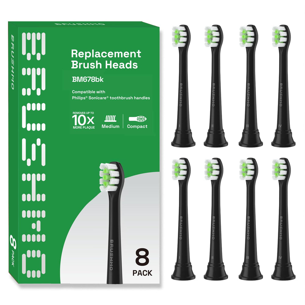 Brushmo BM678bk whitening replacement heads – 8 compact heads