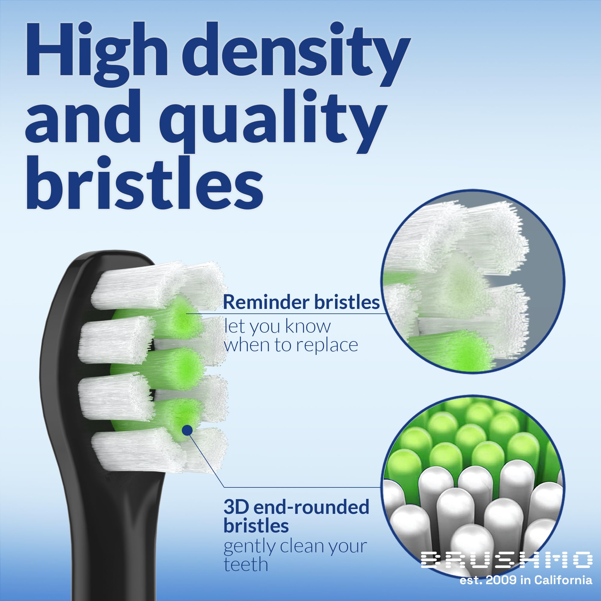 Brushmo head designed for compatibility with Sonicare snap-on handles