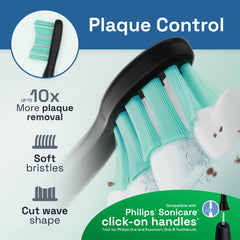 Close-up of soft DuPont bristles on Brushmo BM928BK replacement head
