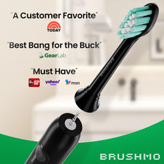 Brushmo BM928BK 8-pack Black replacement heads - package shot