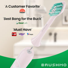 Brushmo BM928pk pink replacement head compatible with Philips Sonicare click-on handles