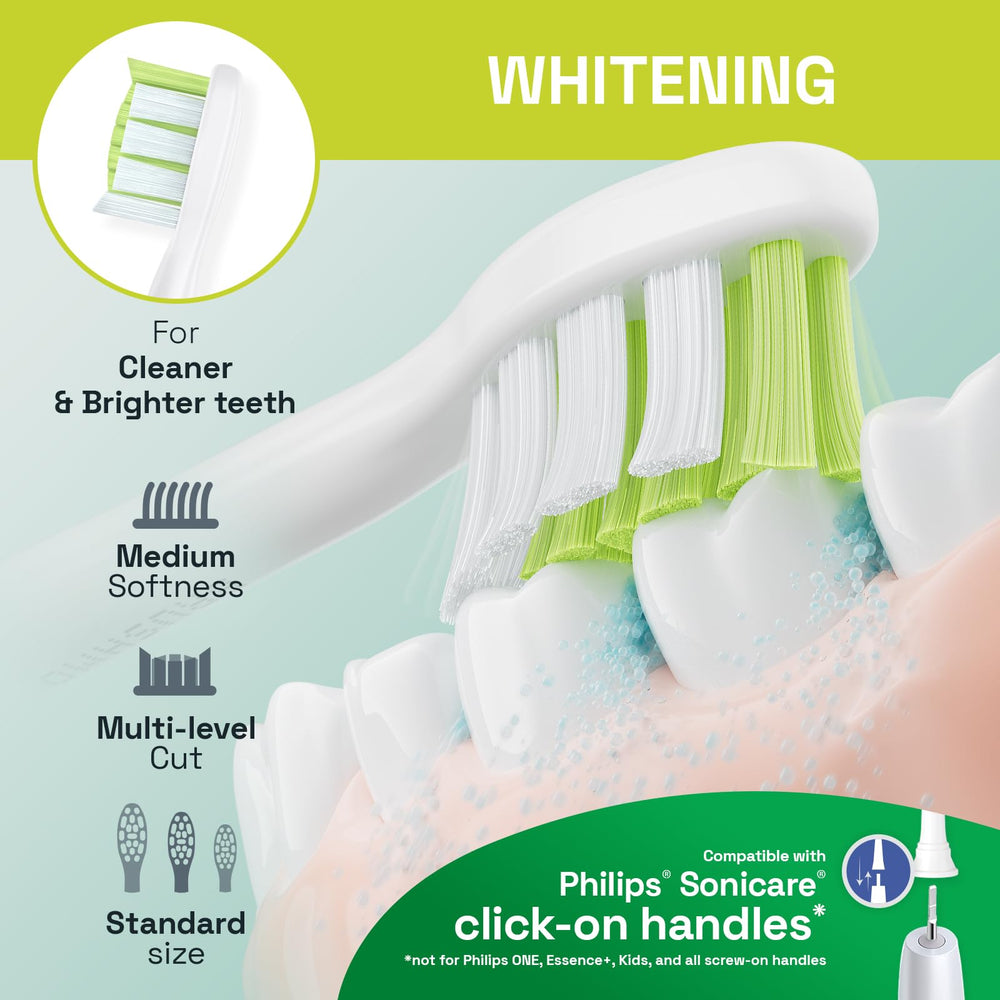 Brushmo 8-pack whitening heads compatible with Philips Sonicare