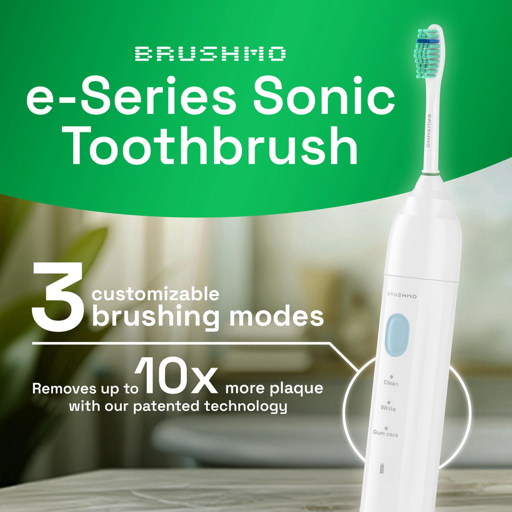 Brushmo e-Series white toothbrush with screw-on brush head