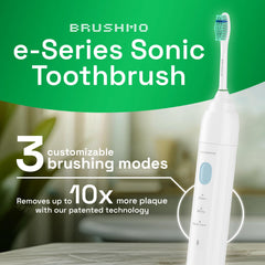 Brushmo e-Series white toothbrush with screw-on brush head