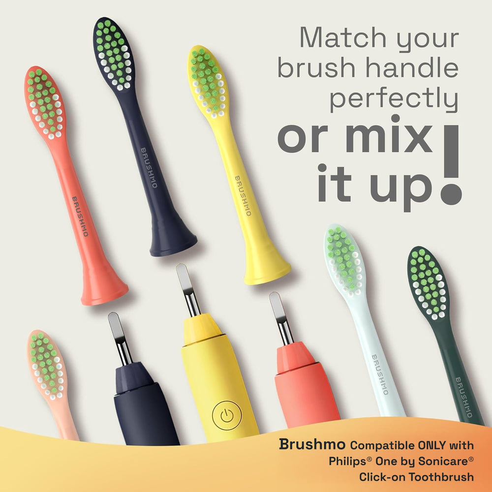 Soft Dupont bristles on Brushmo replacement head for Philips ONE