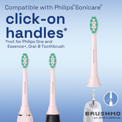 Brushmo replacement heads aligned with Philips Sonicare handle