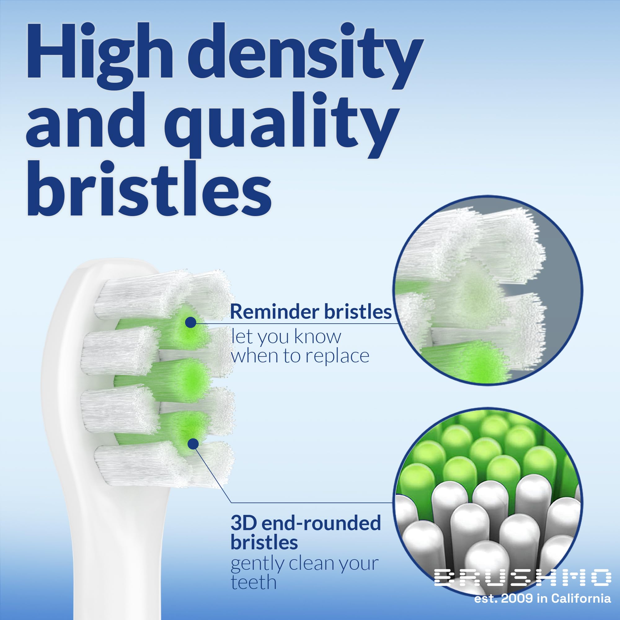 Brushmo heads compatible with Philips Sonicare Snap-on handles