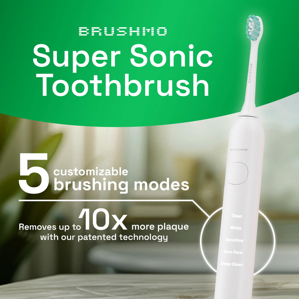 Boxed Brushmo toothbrush with 4 replacement heads