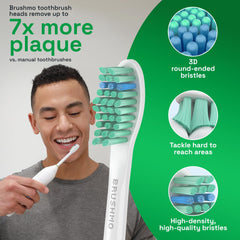 Brushmo e-Series sensitive replacement toothbrush head for gentle gum care