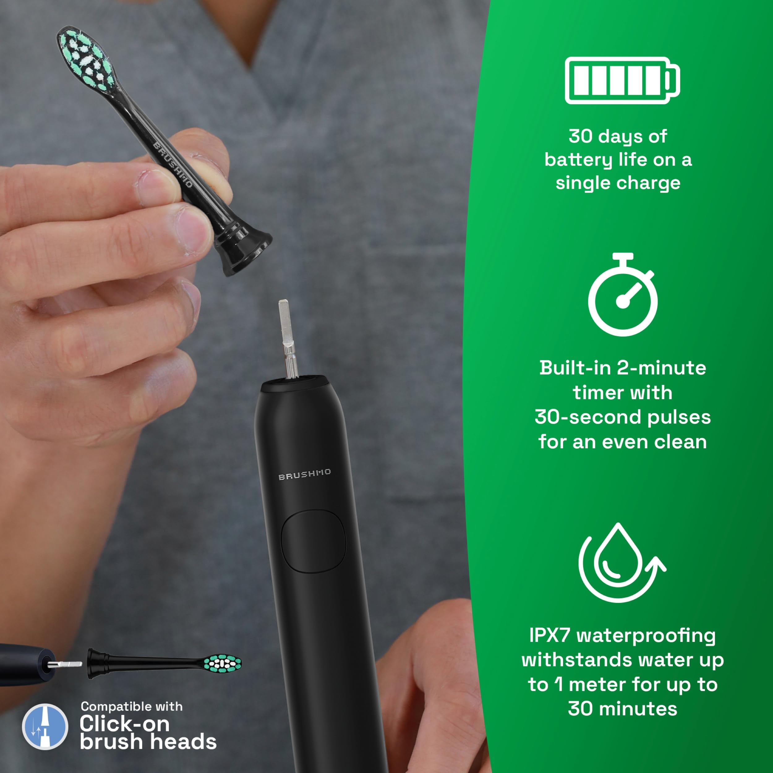 Brushmo Whitening replacement head attached