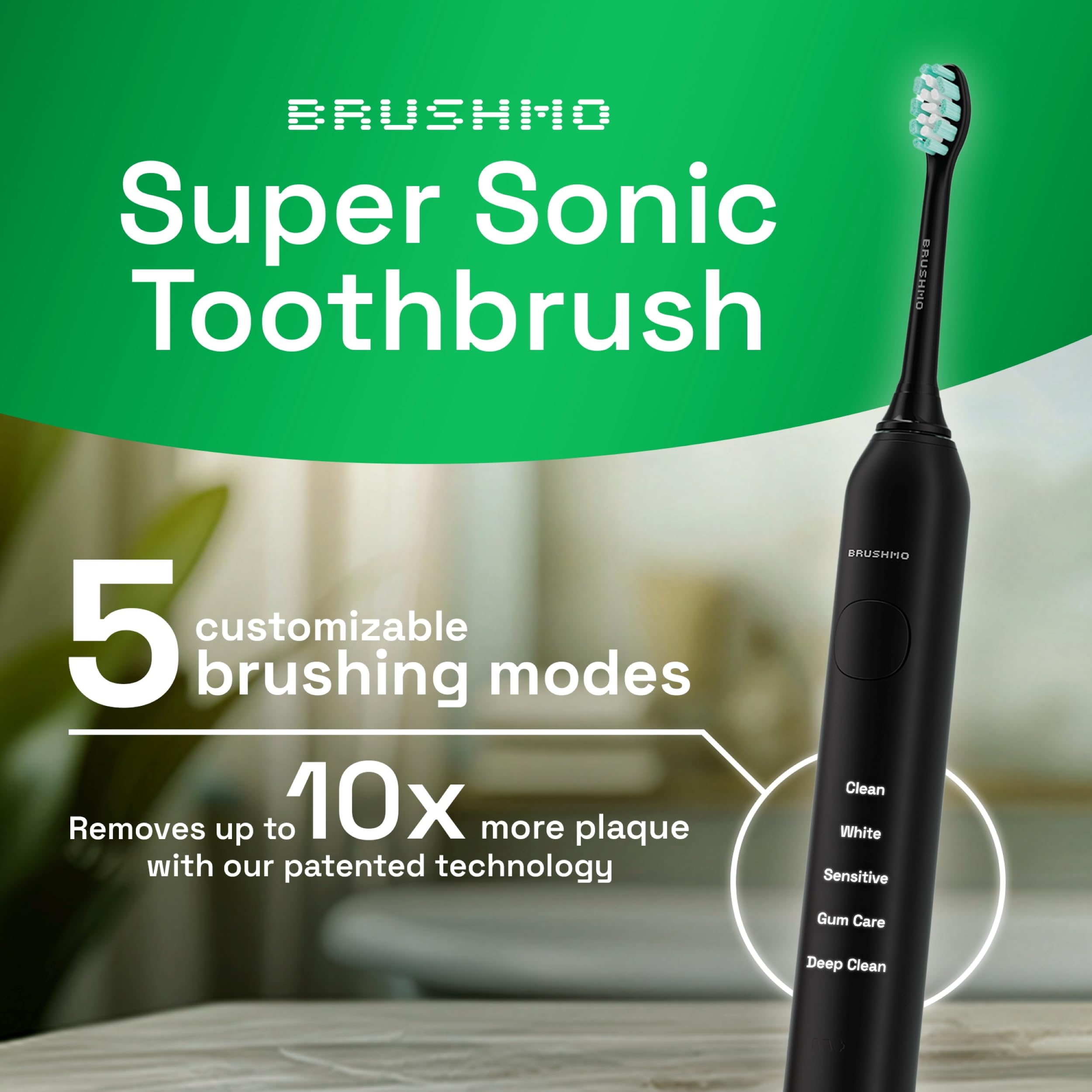 Brushmo electric toothbrush handle in black