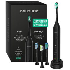 Brushmo Super Sonic Electric Toothbrush in Midnight Black