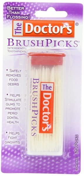 Front view of BrushPicks six-pack packaging