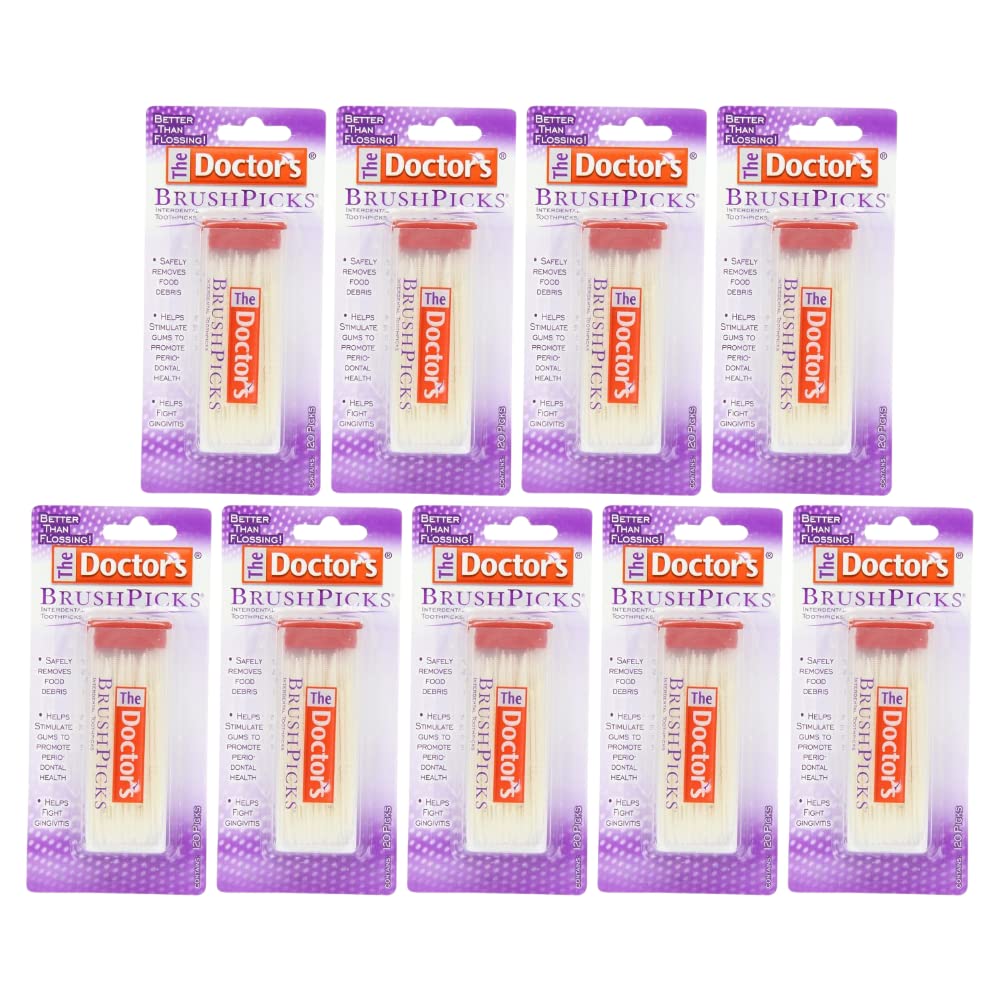 Front view of The Doctor's BrushPicks Interdental Toothpicks 120-count pack