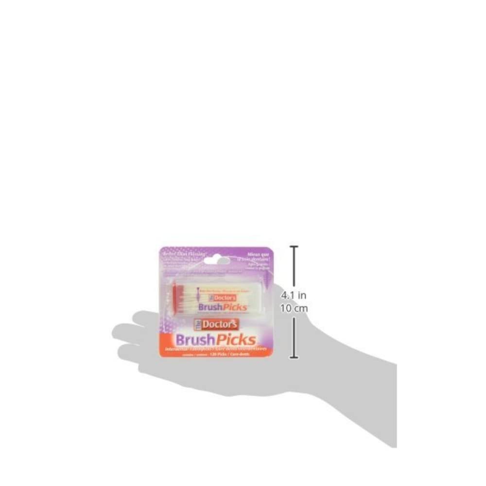 BrushPicks tip designed for gentle insertion between teeth
