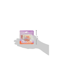BrushPicks tip designed for gentle insertion between teeth