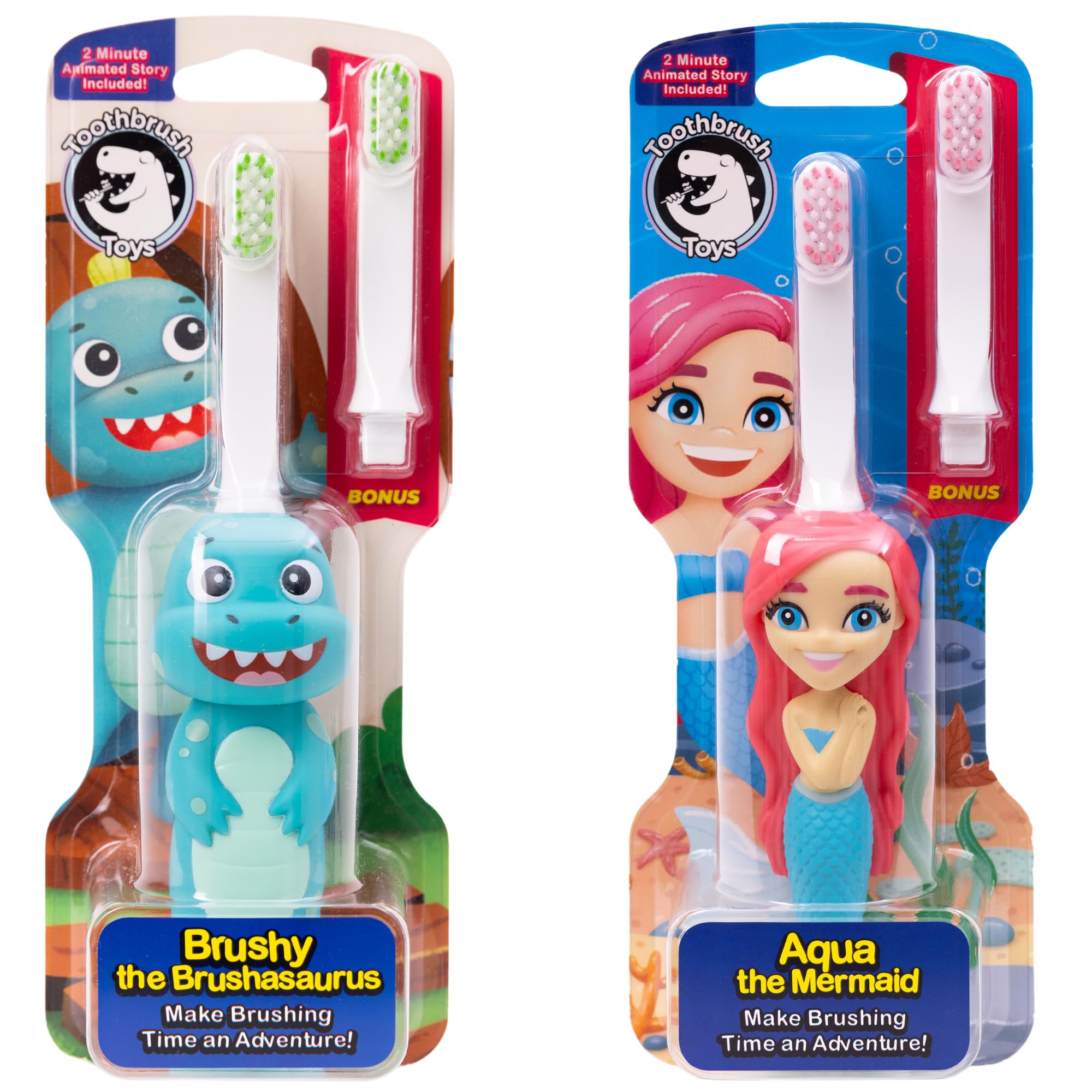 Brushy Brushasaurus toothbrush toy front view