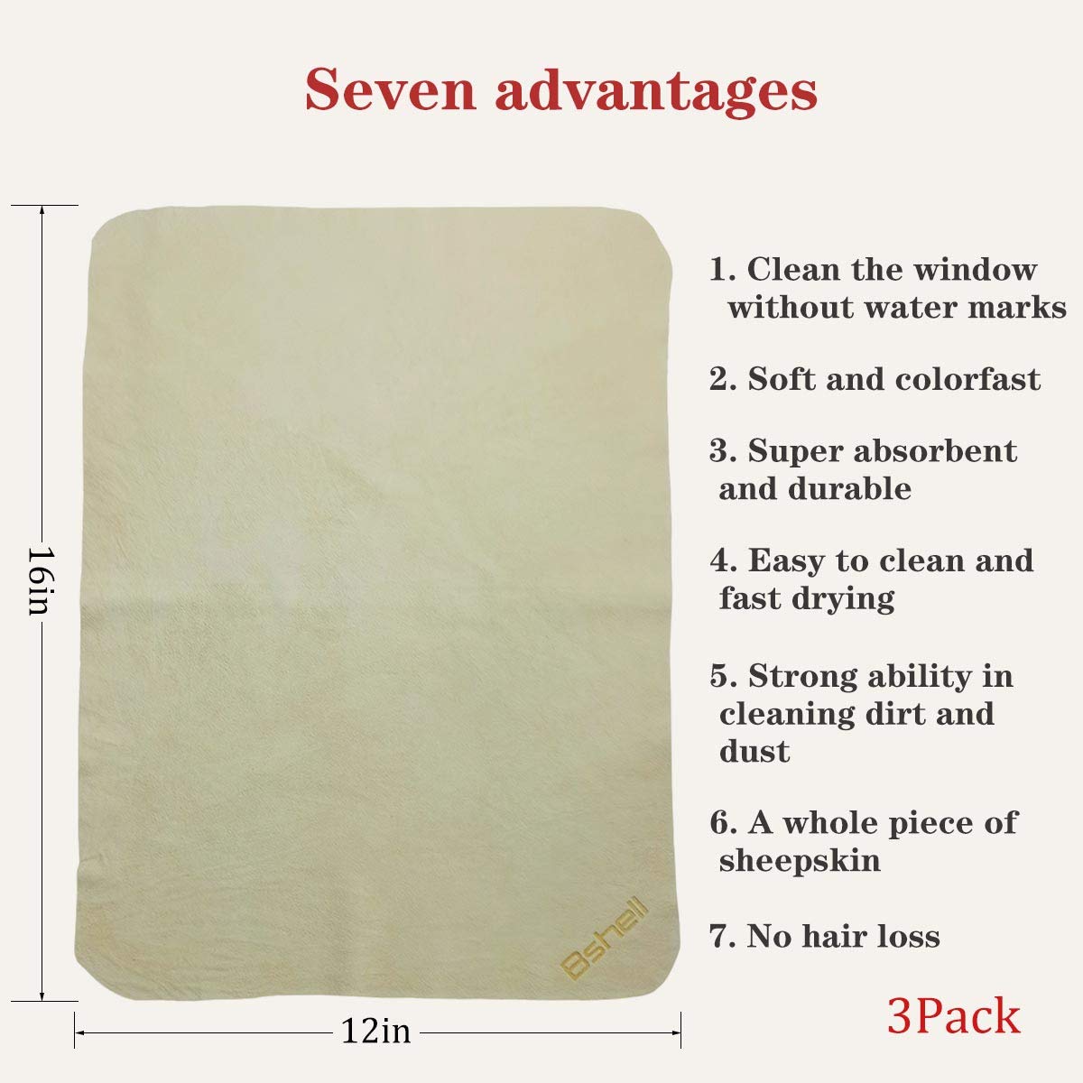 BSHELL Chamois Cloth 16x12 inches for electronics and screens