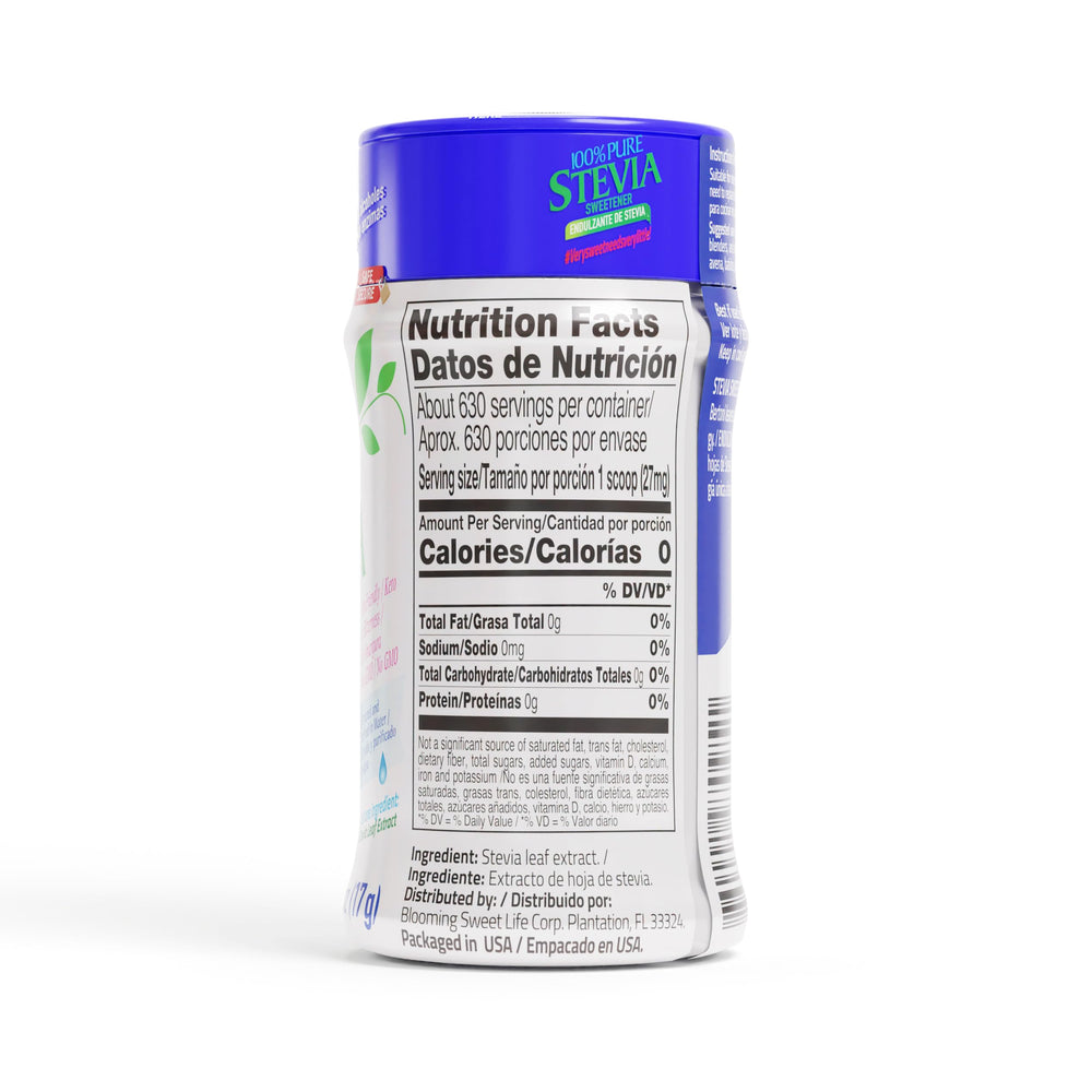 Pesticide-free stevia powder with no additives