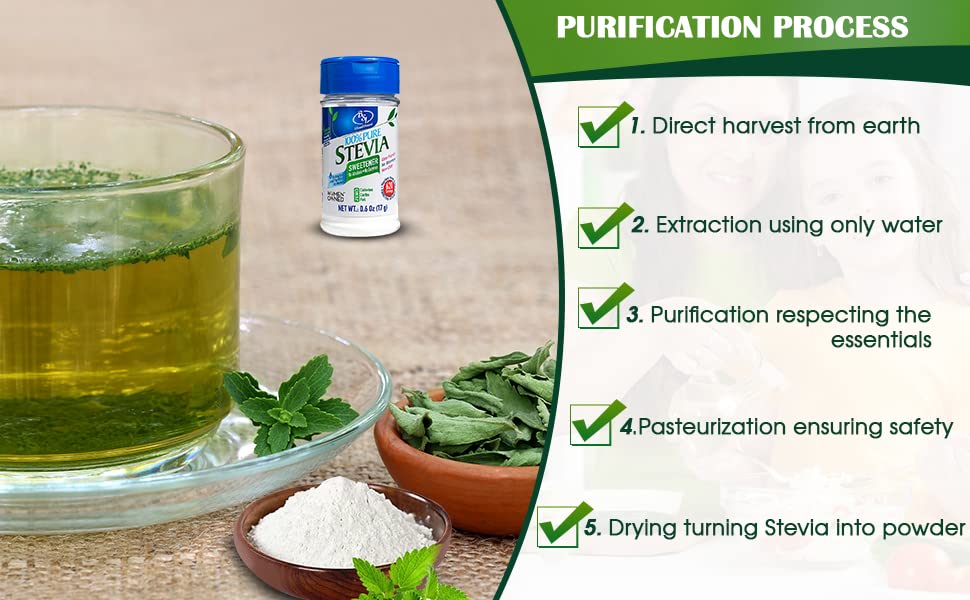 Stevia powder without erythritol
