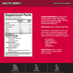 Ingredient label of BSN CELLMASS 2.0 Arctic Berry