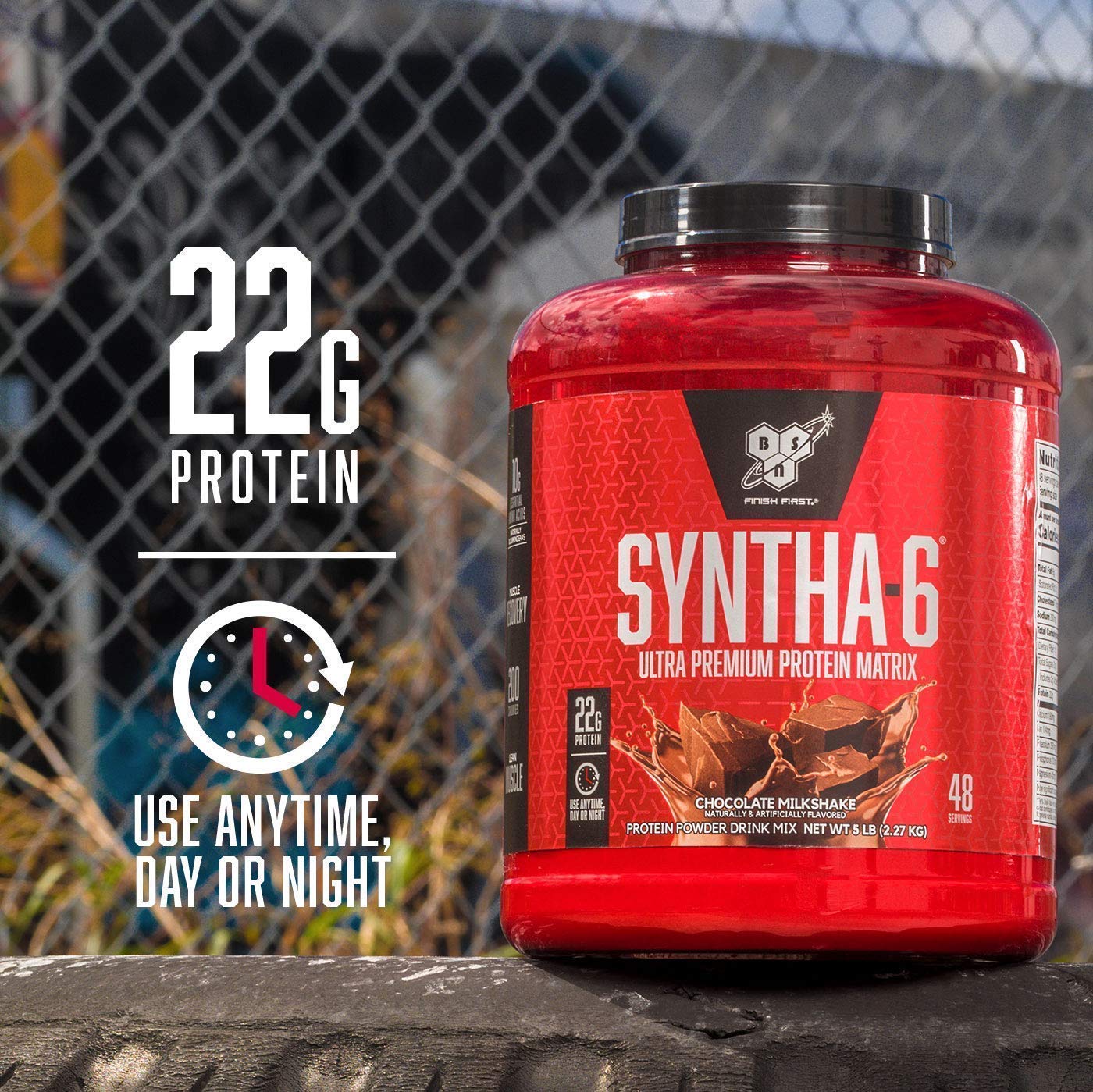 BSN SYNTHA-6 vanilla ice cream shaker bottle ready for anytime nutrition