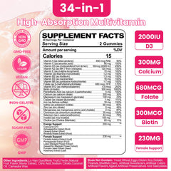 Nutrient-rich ingredients including iron, B12, D3 and biotin