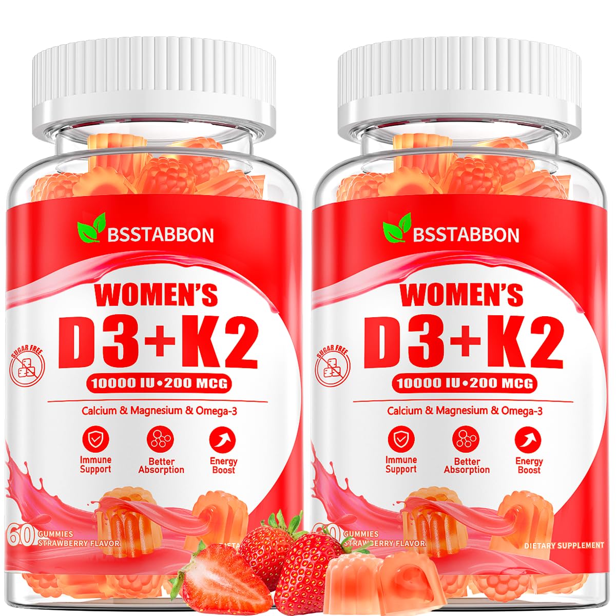 BSSTABBON Organic Women's D3 K2 Gummies hero image