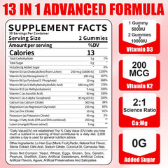 BSSTABBON Organic Women's D3 K2 Gummies 120 count packshot