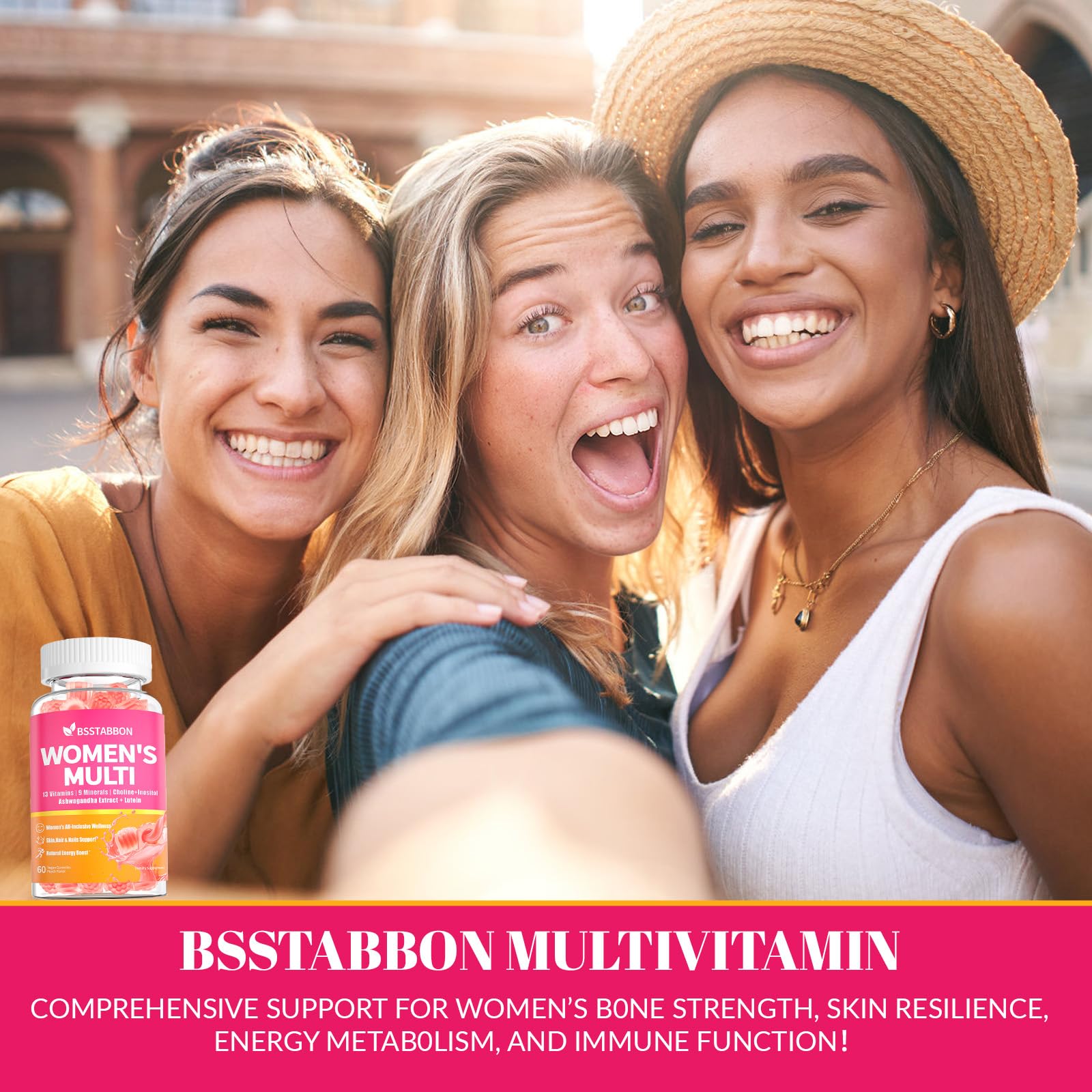 Vegan sugar-free, non-GMO multivitamin gummies packaging