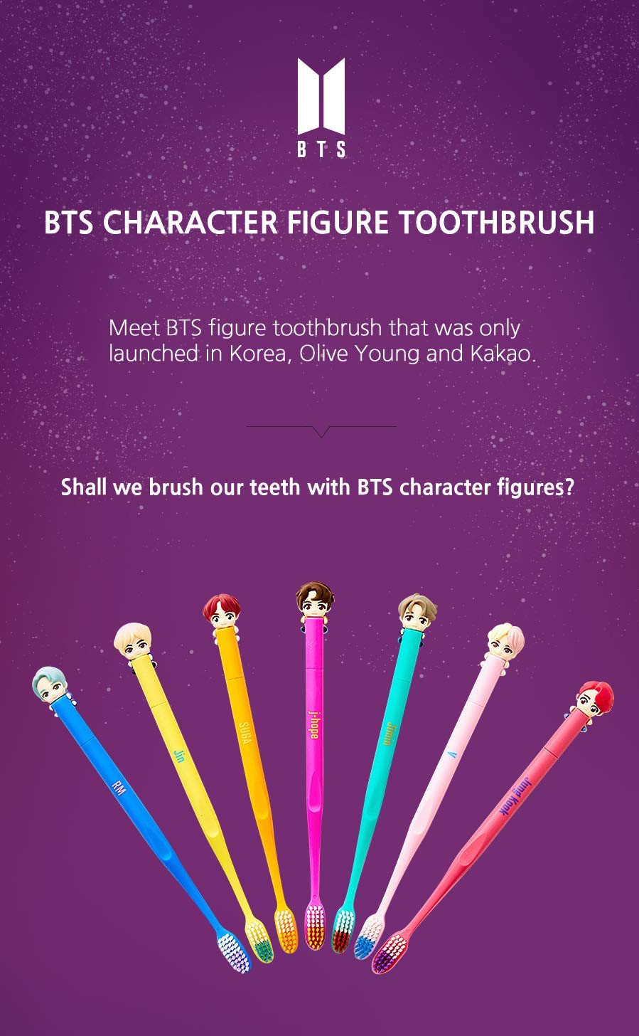 Medium-soft handle BTS J-Hope toothbrush