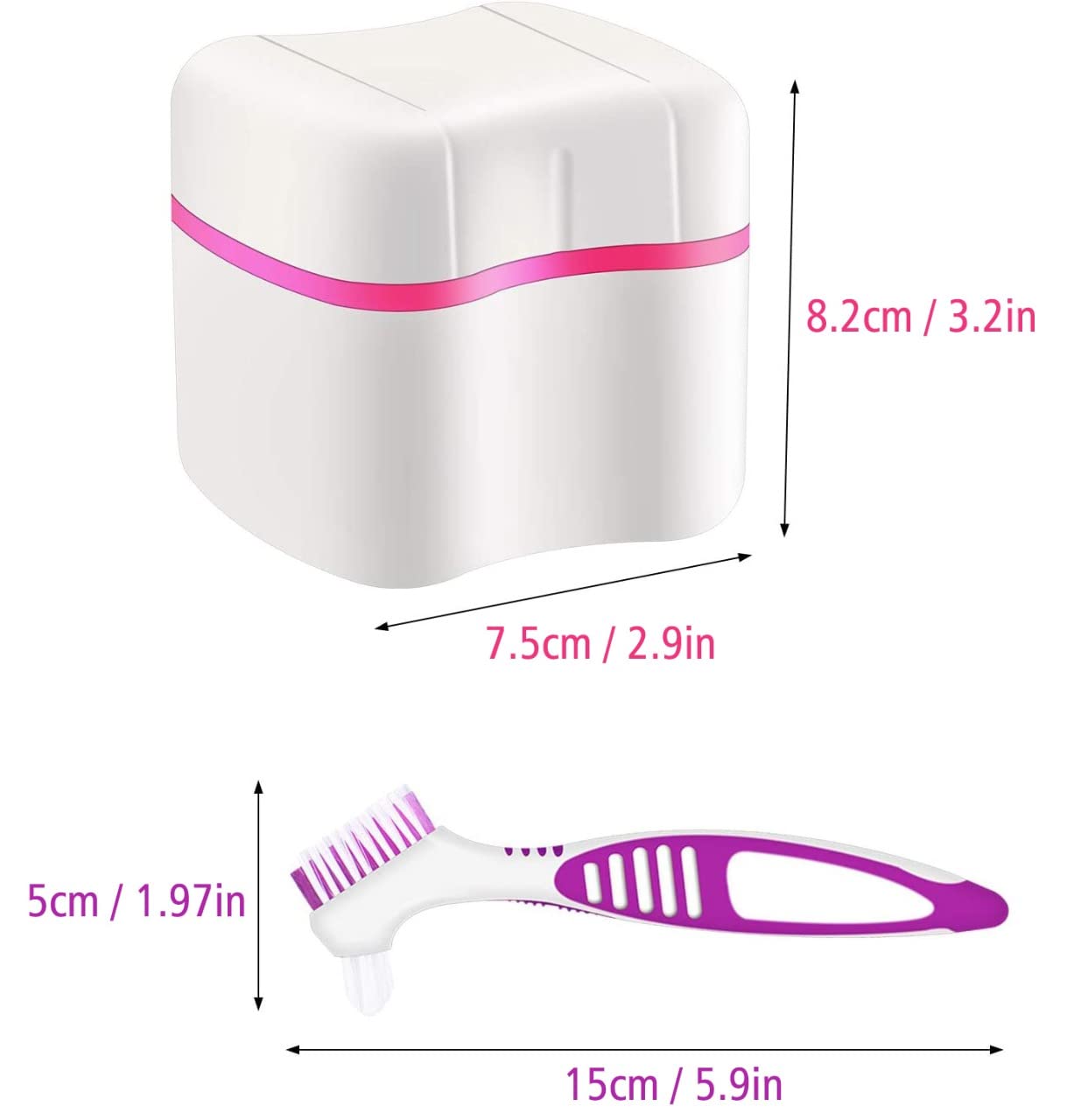 Denture bath kit ideal for dentures and retainers