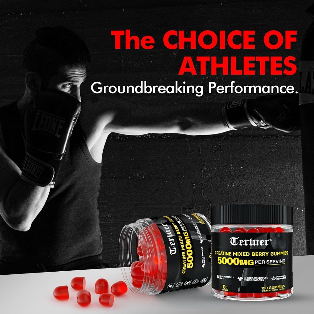 Natural mixed berry flavor of Bualle Creatine Monohydrate Gummies