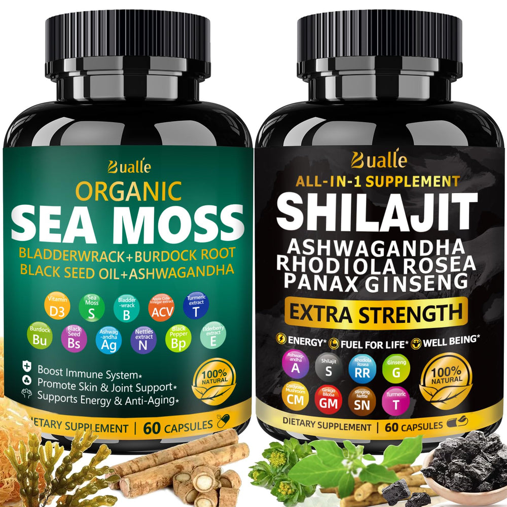 Bualle Sea Moss and Shilajit Bundle bottle front