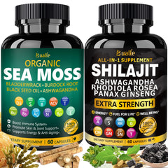 Bualle Sea Moss and Shilajit Bundle bottle front