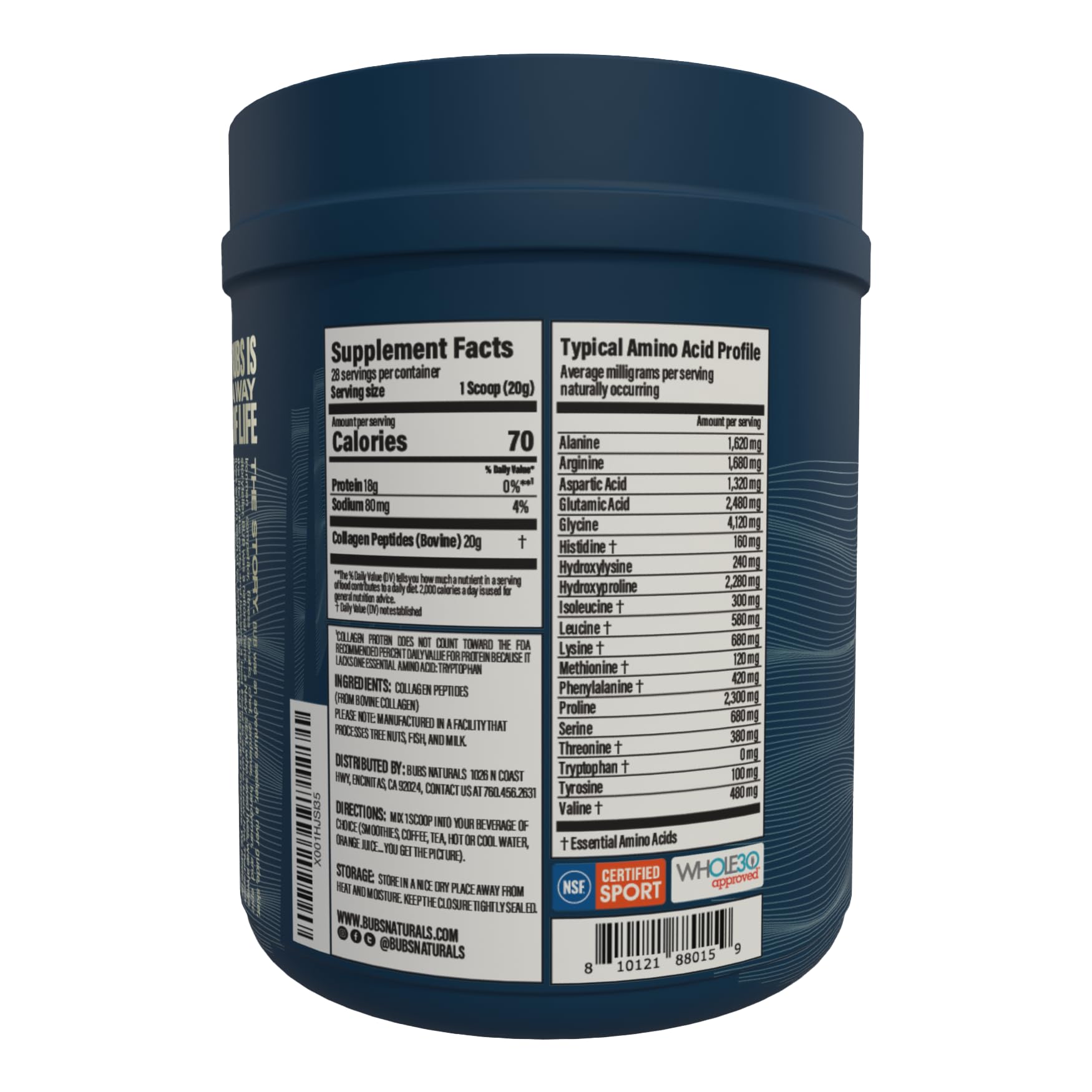 Unflavored collagen powder dissolving into a beverage
