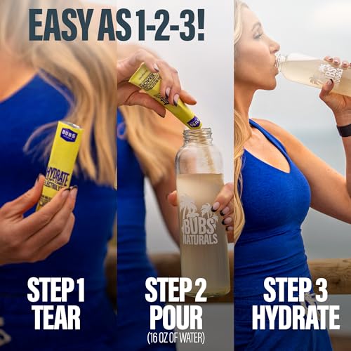 Glass of prepared Hydrate or Die lemon drink showing bright color.