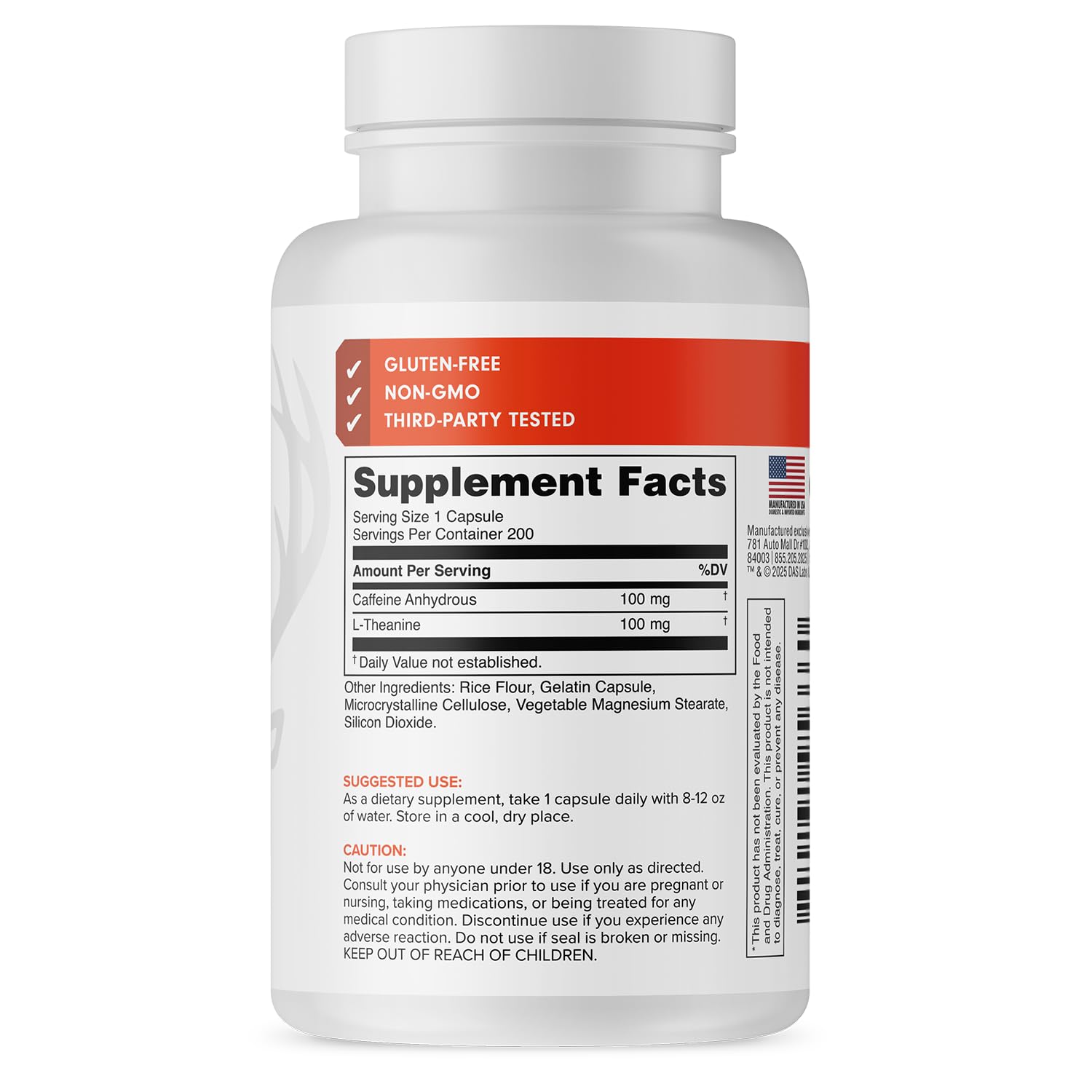 Bucked Up Essentials label-view shows non-GMO, gluten-free formulation for clean ingredients.