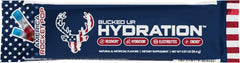 Bucked Up Hydration Rocket Pop glass with ice, easy-to-drink hydration