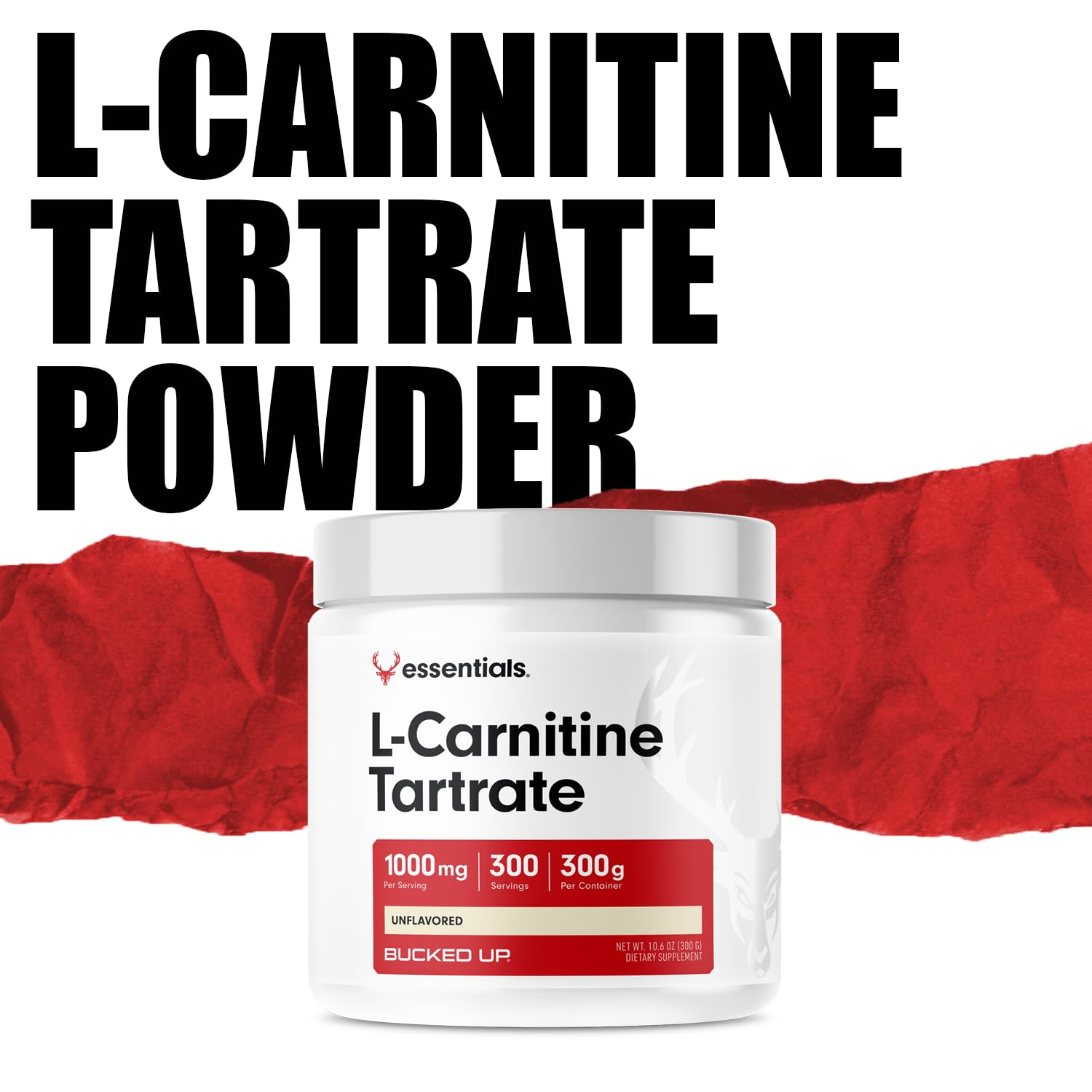 GMP compliant, FDA registered facility labeling for Bucked Up L-Carnitine Tartrate powder