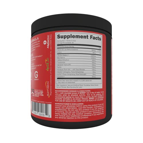 Bucked Up Woke Rocket Pop pre-workout bottle - side view