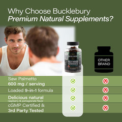 Vegan, gluten-free Bucklebury 9-in-1 Saw Palmetto Gummies