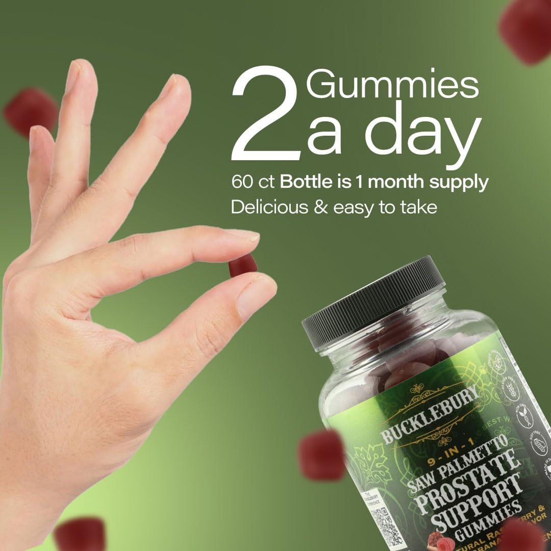 Daily use illustration showing 60 gummies bottle