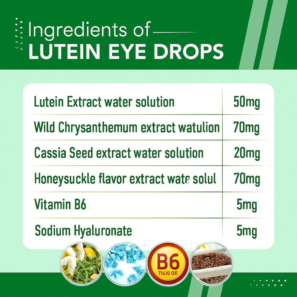 Vitamin B6 infusion represented in eye drops