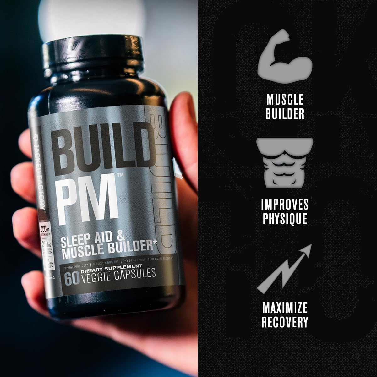 Close-up of Build PM veggie capsules
