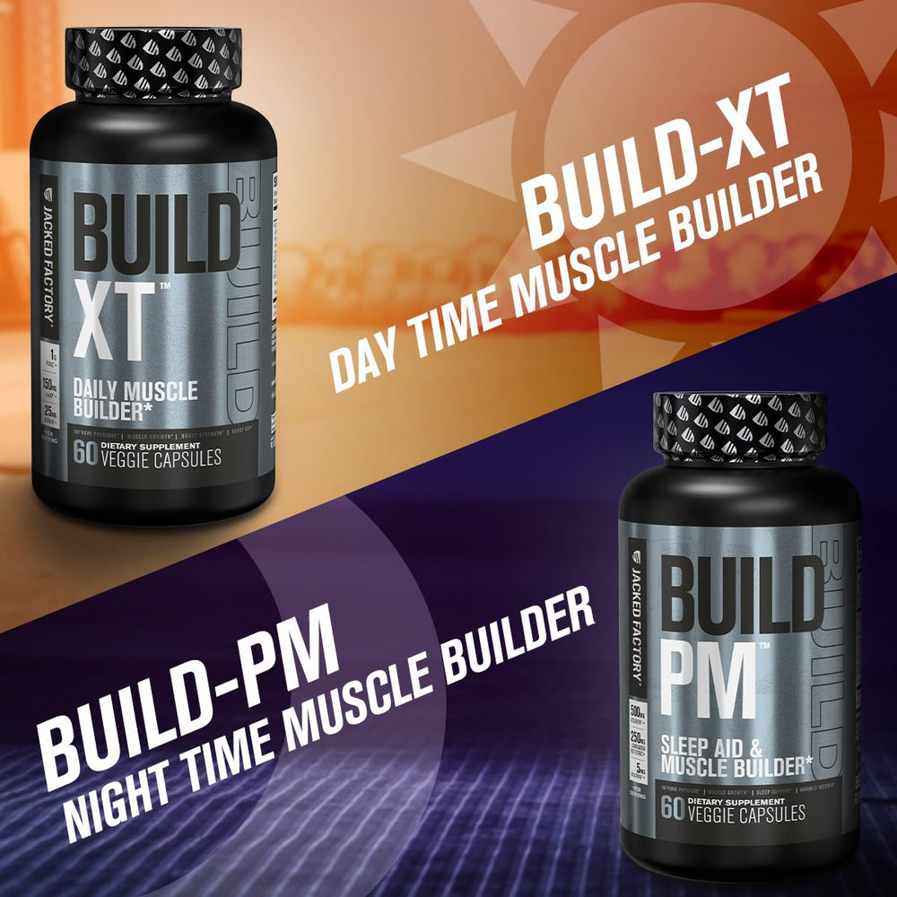 Label highlighting post-workout recovery benefits of Build PM