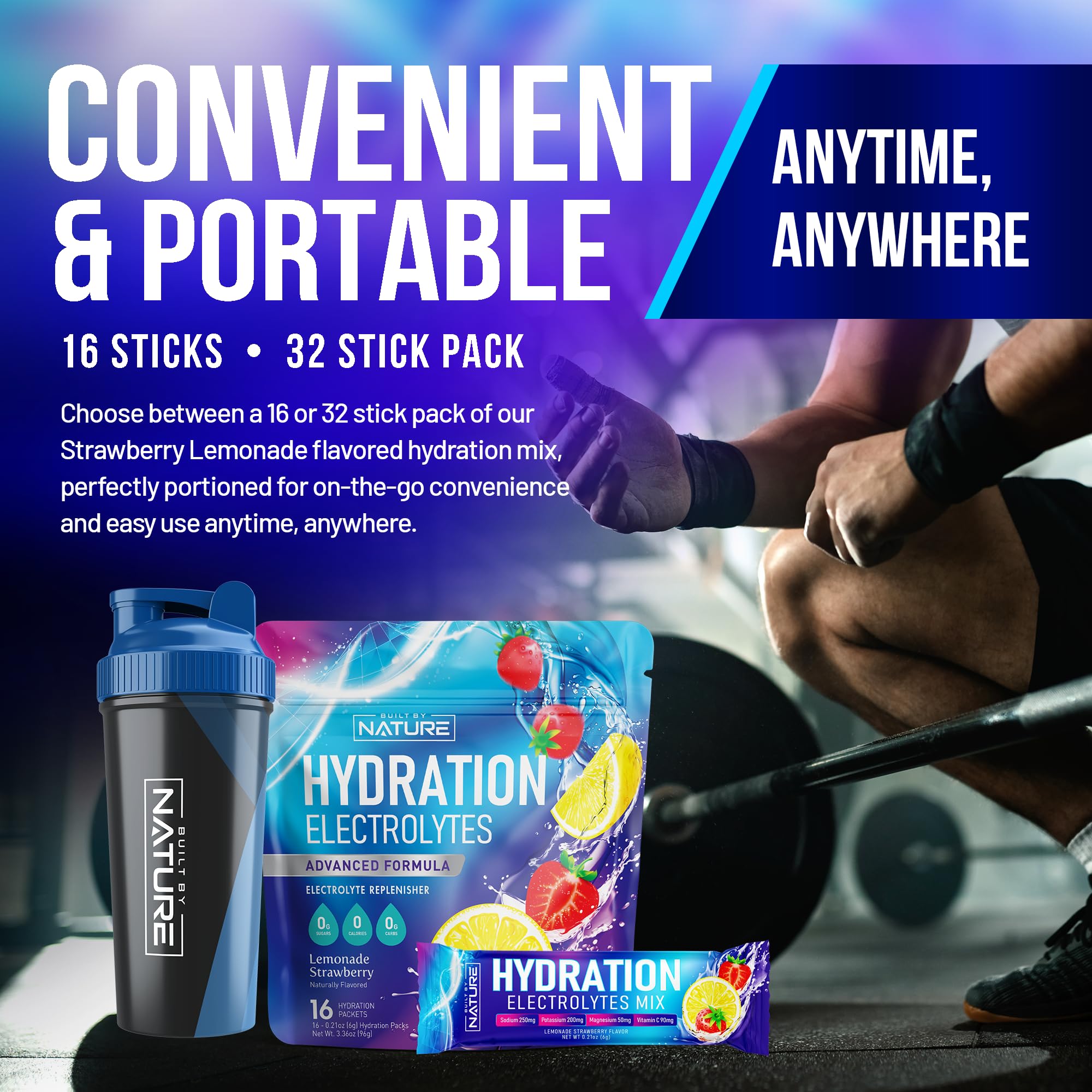 Built by Nature Electrolytes keto-friendly badge on packaging