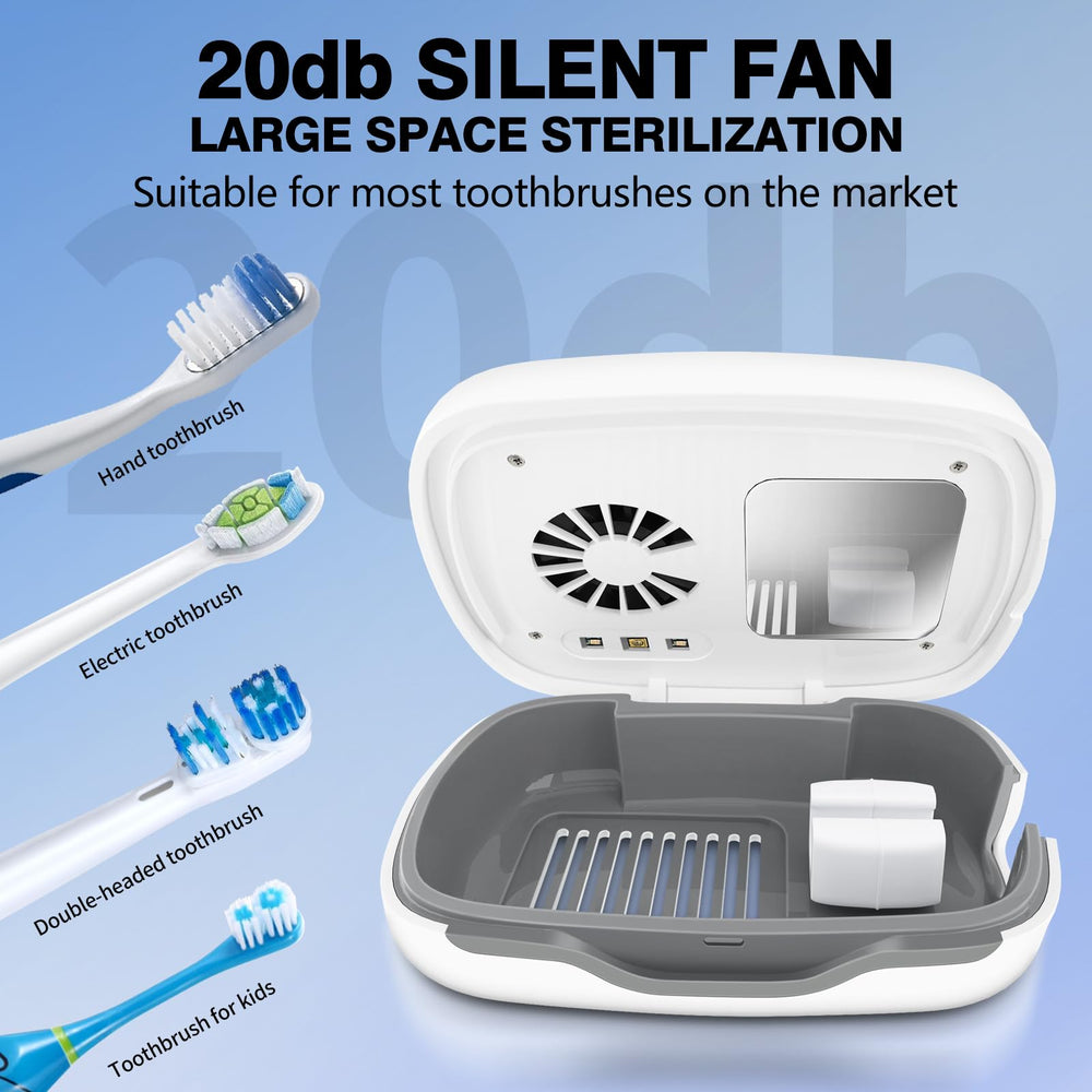 Built-in fan and dryer in toothbrush case