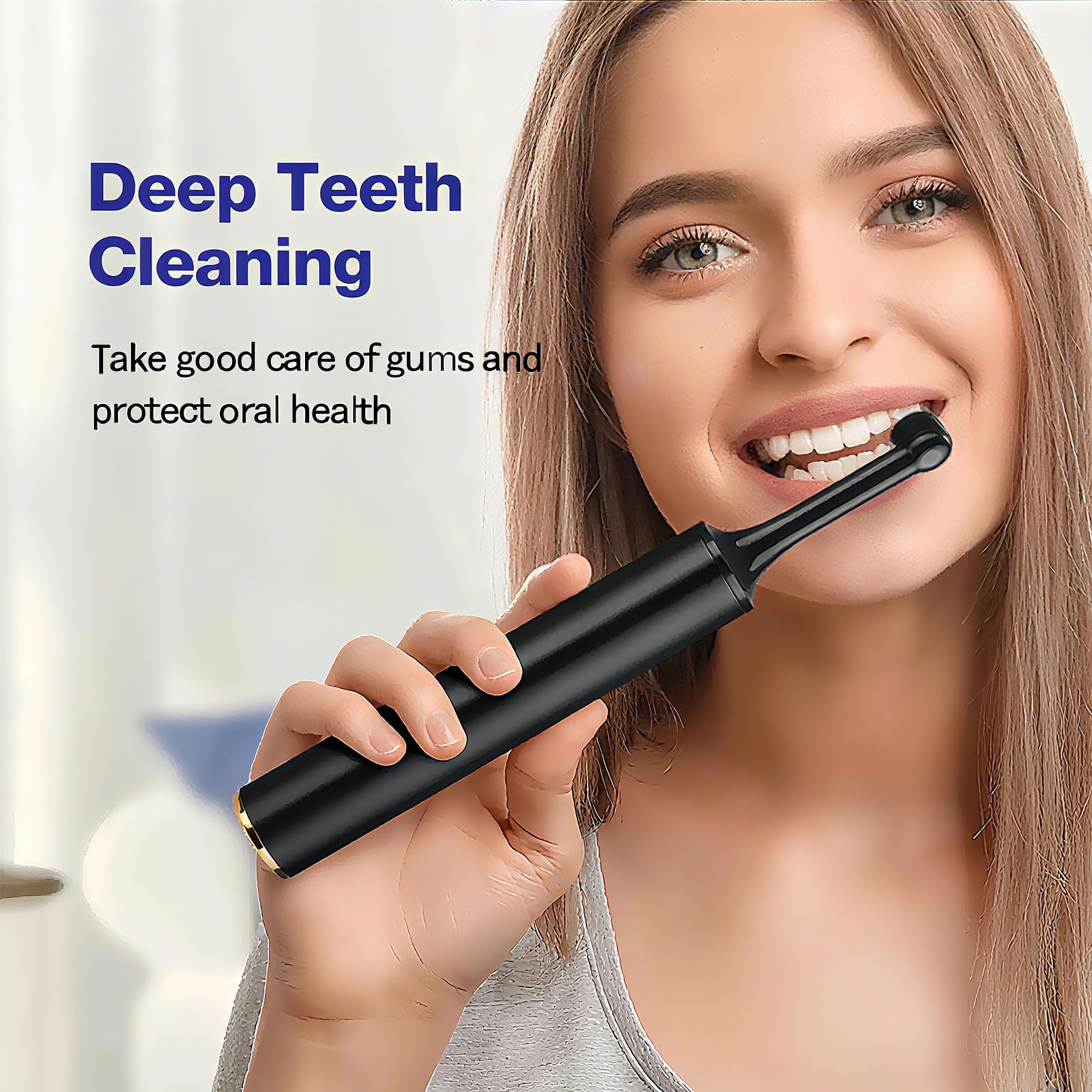 Tooth polisher with built in LED light