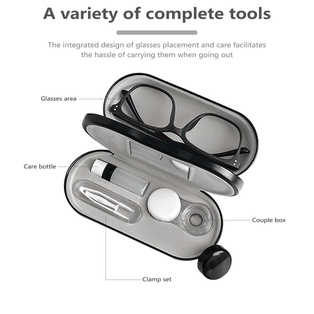 Built in mirror for easy contact lens wearing